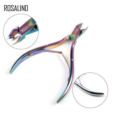 ROSALIND Manicure Set Gel Nail Polish Kit Cuticle Nipper Professional Stainless Steel Scissors Remover Acrylic Nails Art tools